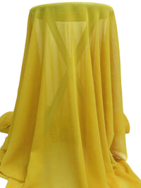 Lemon Curry 100% Polyester Chiffon 58W