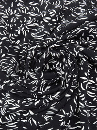 Black/White 100% Polyester Abstract Burst Print Crepe de Chine - NY Designer - 60W