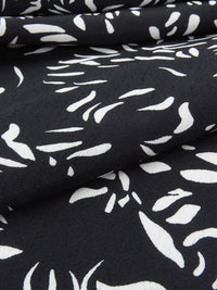 Black/White 100% Polyester Abstract Burst Print Crepe de Chine - NY Designer - 60W