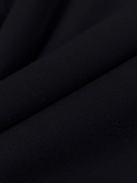 Midnight Navy Rayon/Polyester/Lycra Double Weave Stretch Suiting - NY Designer - 56W