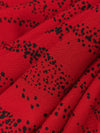 Stop Red/Black Rayon/Lycra Dotted Diagonal Waves Print Jersey Knit 64W