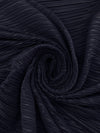 Dark Admiral Blue 100% Polyester Crinkle Knit 59W