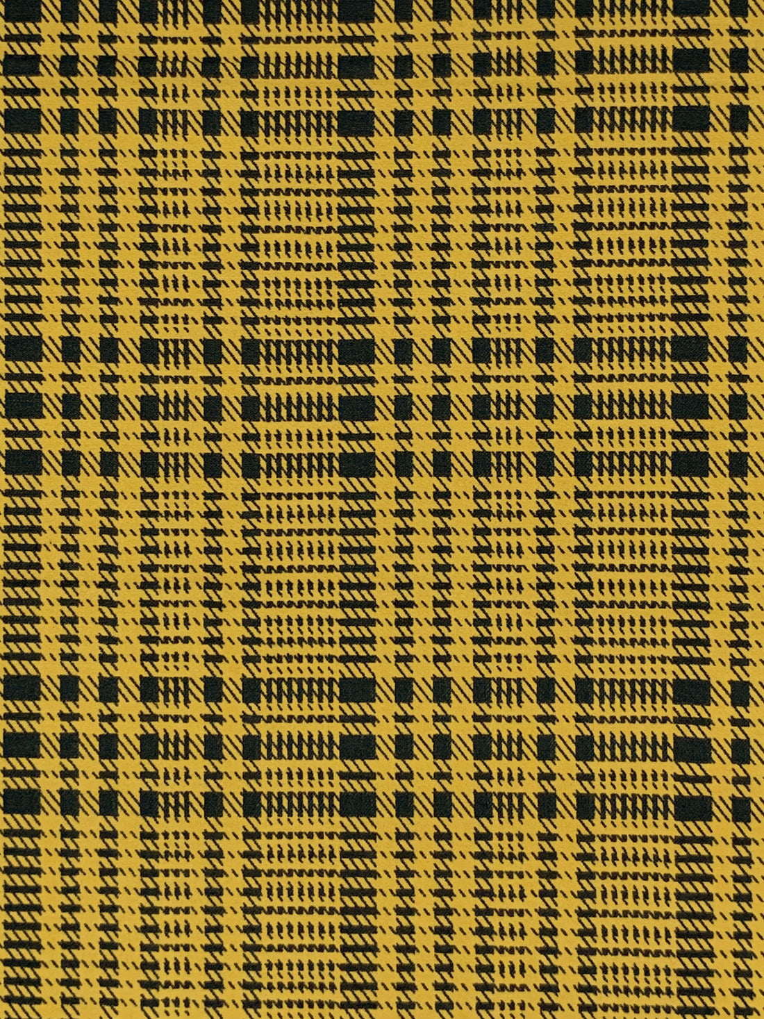 Goldenrod/Black Rayon/Nylon/Lycra Plaid Stretch Bengaline Suiting 58W
