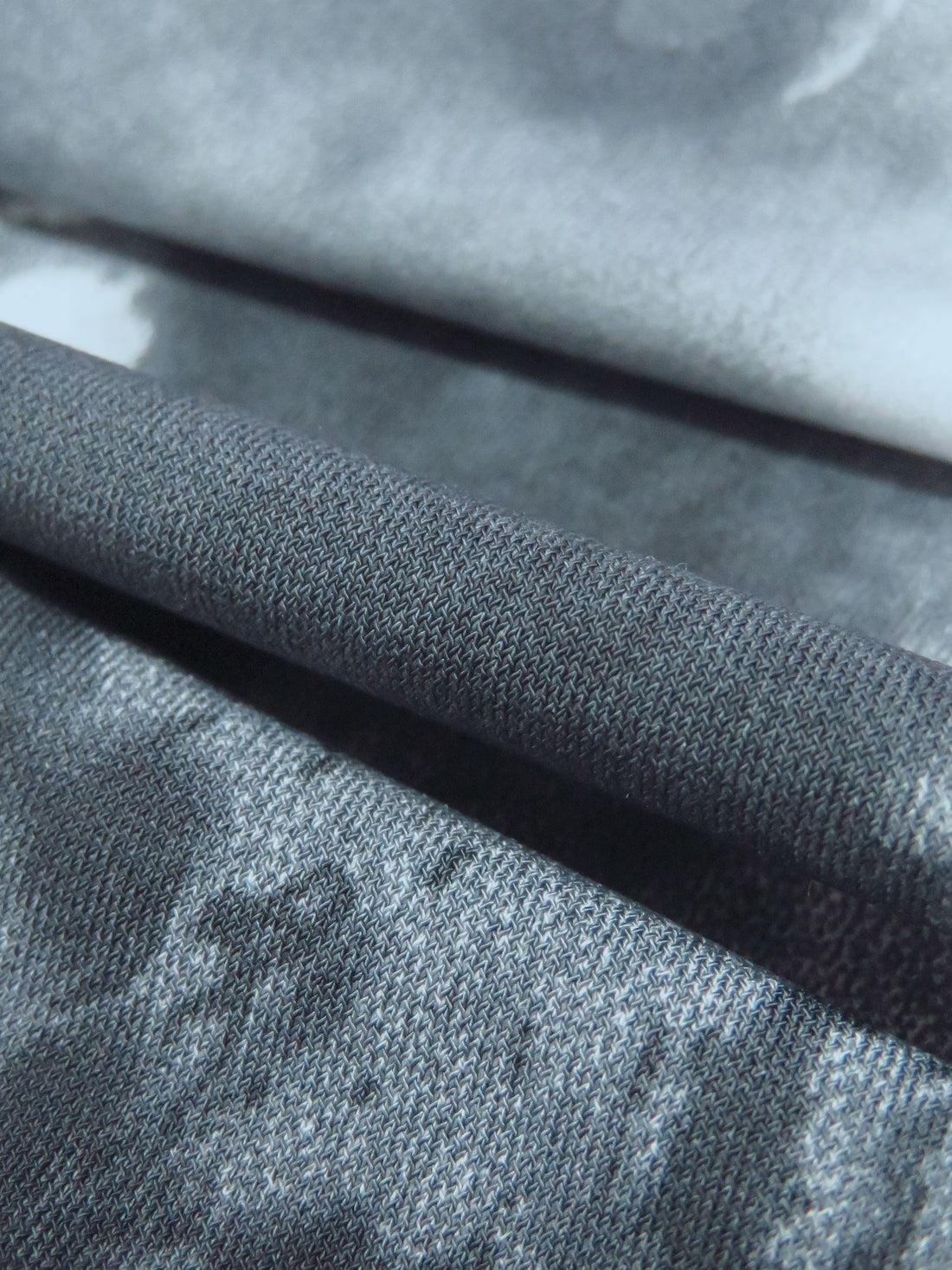 Slate Gray/Gunmetal Gray/White Polyester/Lycra Watercolor Grunge Print ITY Knit - WHBM - 58W