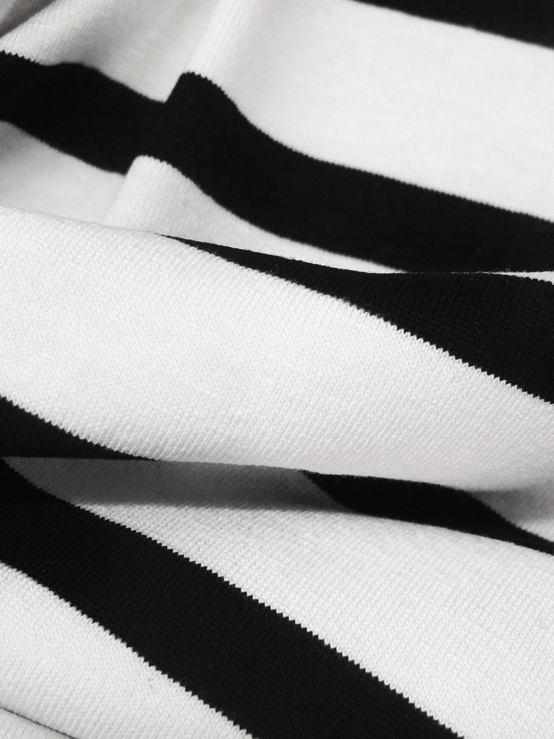 Warm White/Black Rayon/Lycra Horizontal Stripe Weave Jersey Knit 63W
