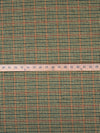 Gold Tan/Ponderosa Pine Green/Mahongany Wool/Polyester/Nylon Check Plaid Flannel Suiting - Imported From Italy - 58W