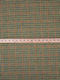 Gold Tan/Ponderosa Pine Green/Mahongany Wool/Polyester/Nylon Check Plaid Flannel Suiting - Imported From Italy - 58W