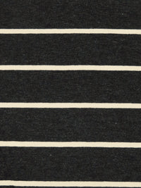 Dark Charcoal Gray/Almond Rayon/Lycra Horizontal Stripe Weave Jersey Knit 58W