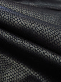 Black/Dark Espresso Brown/Charcoal Polyester/Spandex Abstract Cloudy Print On Animal Foil Print Jersey Knit 59W