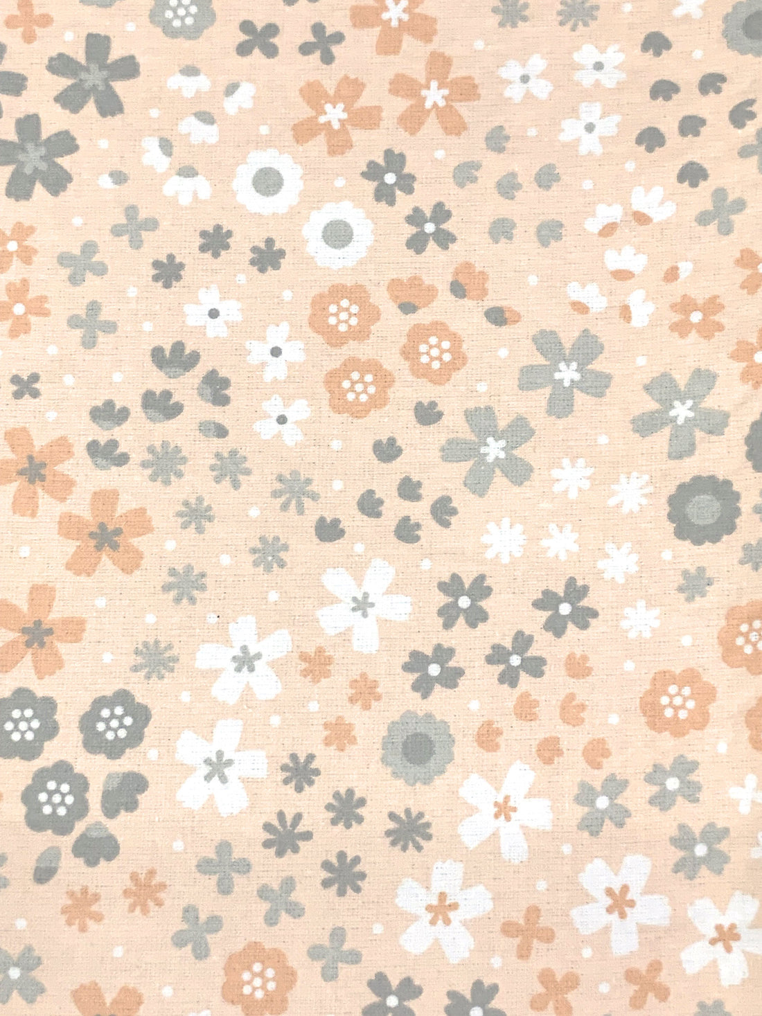 Blushing Peach/Apricot/White/Multi 100% Cotton Floral Print Flannel - Robert Kaufman - 40W