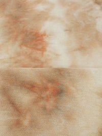 Dusty Apricot/Desert Tan/Muted Mango/Multi Polyester/Rayon/Lycra Tie-Dyed French Terry Knit 56W