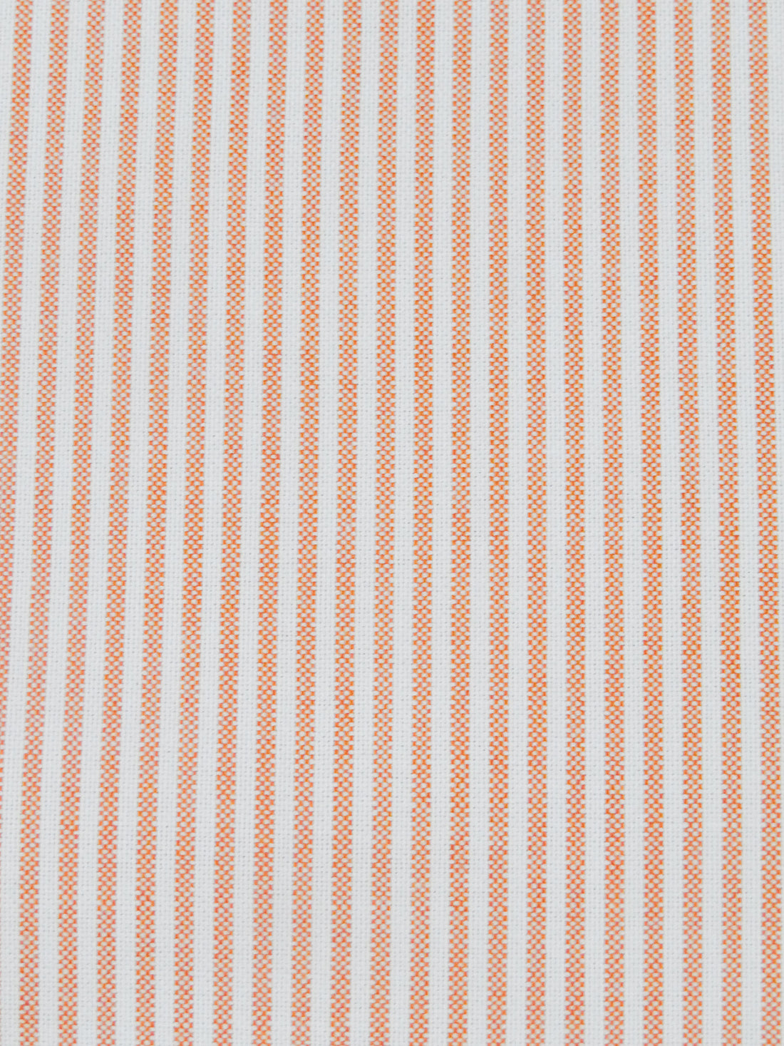 Orange/White Cotton/Polyester Blend Oxford Vertical Stripe Weave Shirting 60W