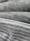 Light Heathered Gray/White Rayon/Polyester Horizontal Stripe Double Faced Jersey Knit 56W