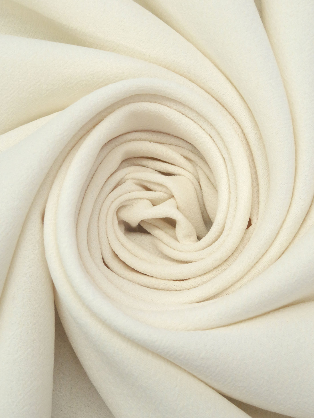 Eggshell Polyester/Lycra Crinkled Double Weave Suiting - NY Designer - 56W