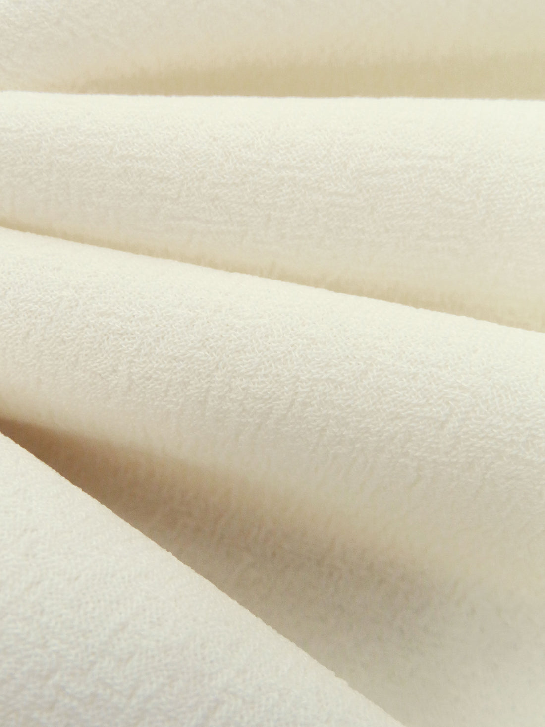 Eggshell Polyester/Lycra Crinkled Double Weave Suiting - NY Designer - 56W