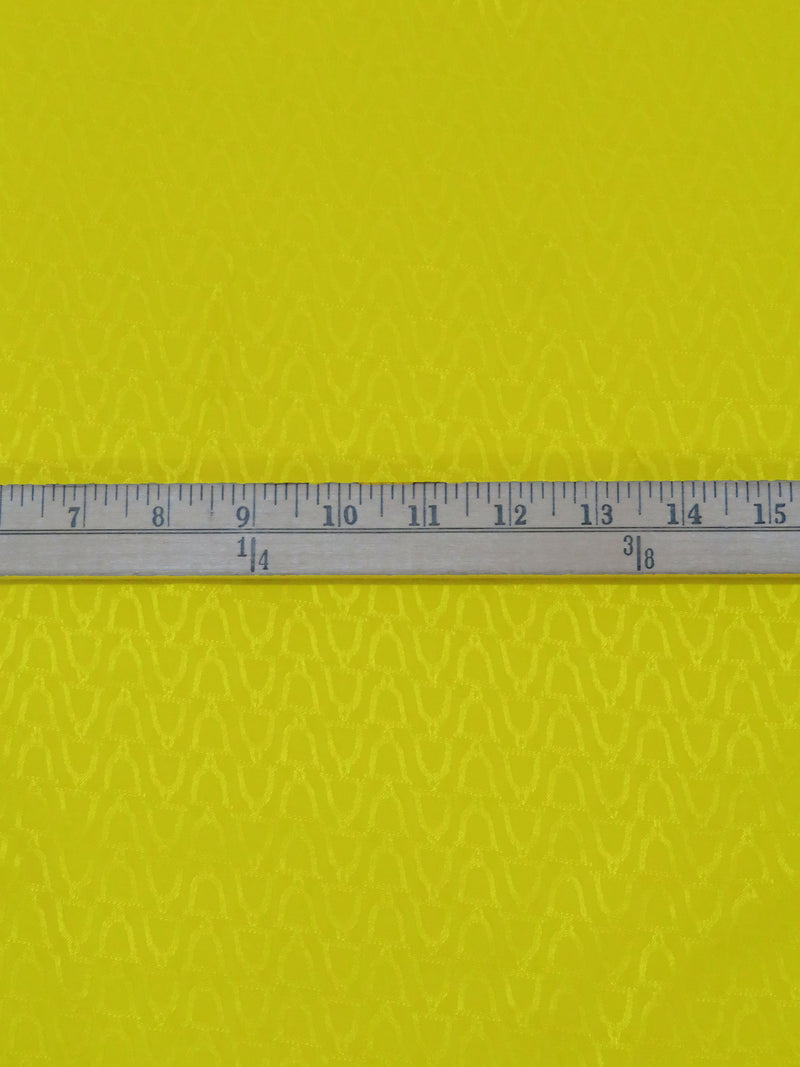 Bright Lemon Yellow 100% Rayon Bells Weave Jacquard Blouseweight Woven - NY Designer - 60W