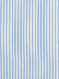 Baby Blue/White Cotton/Rayon Vertical Stripe Print Jersey Knit 58W