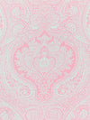 Bubble Gum Pink/White Cotton/Rayon Ornate Paisley Scrolls Print Jersey Knit 62W