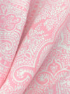 Bubble Gum Pink/White Cotton/Rayon Ornate Paisley Scrolls Print Jersey Knit 62W