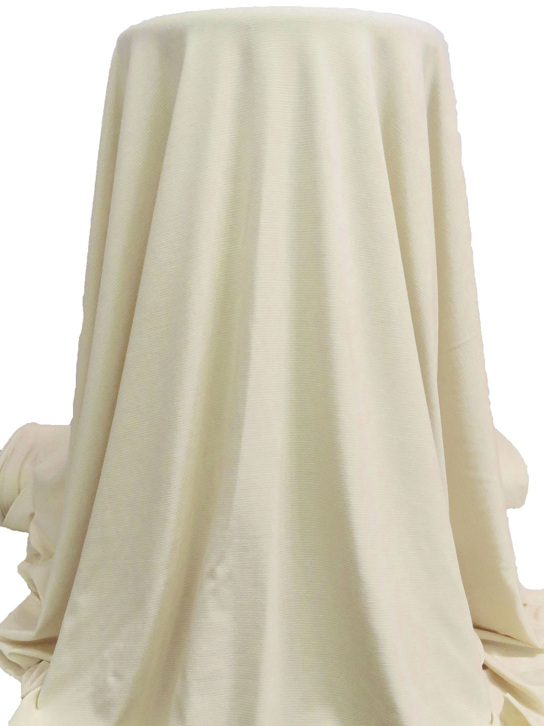 Dairy Cream/White Rayon/Lycra Horizontal Mini Stripe Weave Jersey Knit 61W