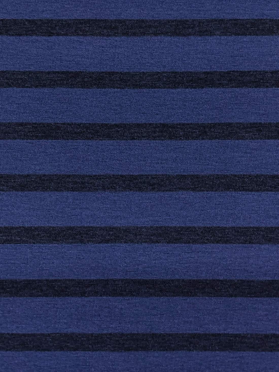 Admiral Blue/Midnight Navy Rayon/Lycra Horizontal Stripe Jersey Knit 62W