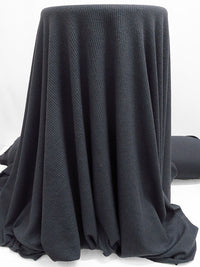 Charcoal Gray Polyester/Rayon/Lycra Brushed Rib Sweater Knit 62W