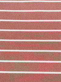 Regal Red/White Rayon/Nylon/Lycra Horizontal Stripe Ponte Knit 60W