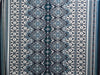 Prussian/Midnight Blue/Light Gray Polyester/Lycra Double Border Ornate Puffed Print ITY Knit 56W