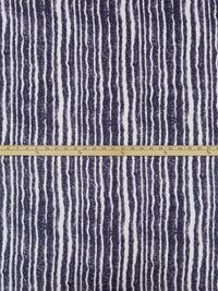 Amethyst/White/Dark Royal Purple 100% Rayon Vertical Painterly Stripe Print Voile 54W