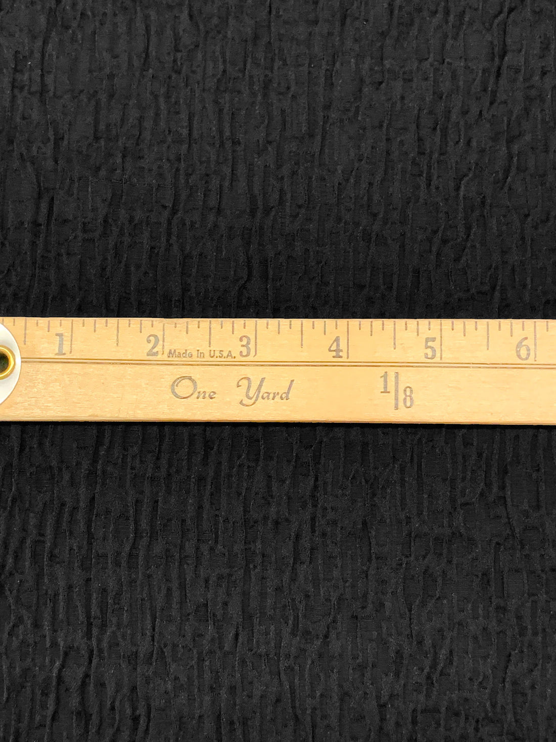 Black Polyester/Cotton/Nylon Crinkle Jacquard Suiting - NY Designer - 50W