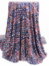 Wisteria Purple/Sunset Orange/Black/Multi Polyester/Lycra Abstract Floral Splatter Print ITY Knit With Puff Print 58W