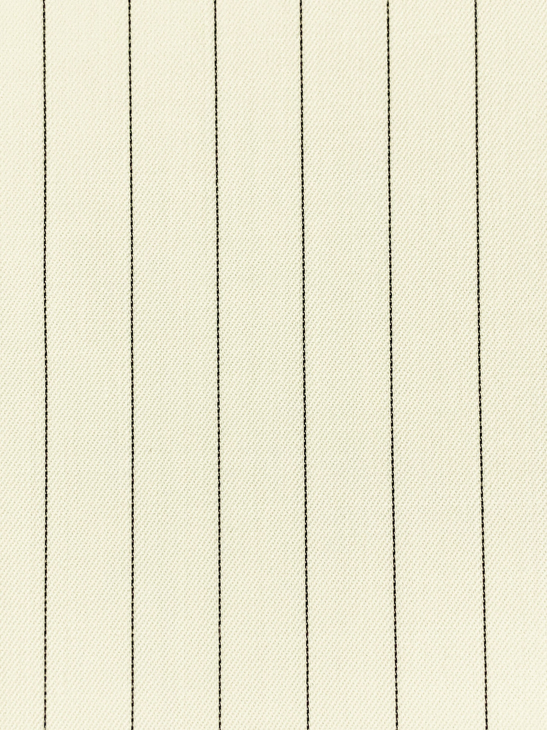 Antique Off-White/Black Polyester/Wool/Lycra Vertical Pinstripe Weave Stretch Suiting - Imported From Italy - 58W