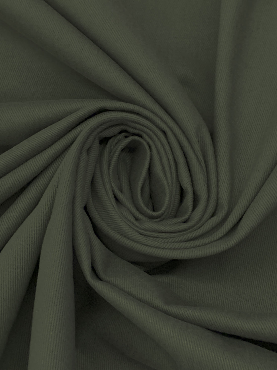 Dusty Rifle Green 100% Cotton Denim Twill - NY Designer - 62W