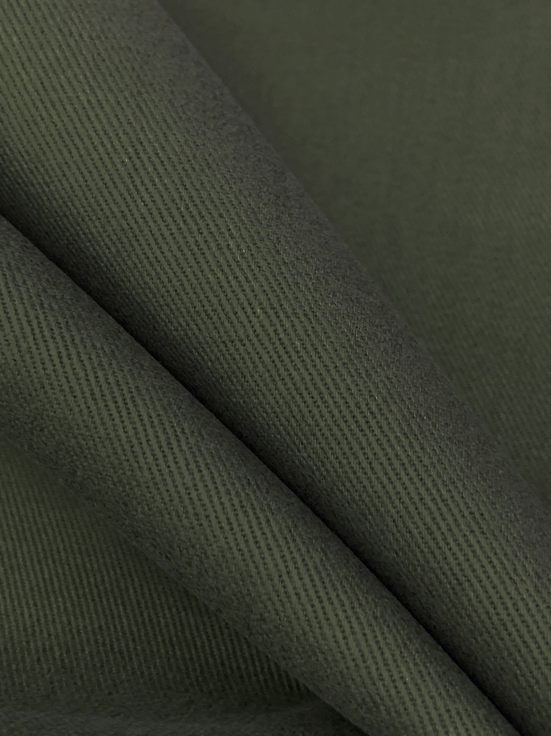 Dusty Rifle Green 100% Cotton Denim Twill - NY Designer - 62W