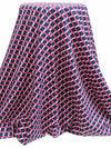 Navy/Dark Teal/Hot Pink/Multi 100% Cotton Modern Lattice Print Lawn - NY Designer - 56W