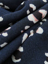 Navy/Ghost White/Salmon/Black 100% Rayon Grunge Paint Blot Print Crepe - NY Designer - 50W