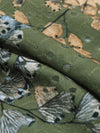 Olive/Golden Cream/Muted Gray/Multi Polyester/Lycra Foliage Stems On Eyelet Knit 54W