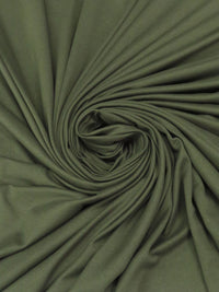 Olive Green Polyester/Lycra Double Brushed Knit 56W