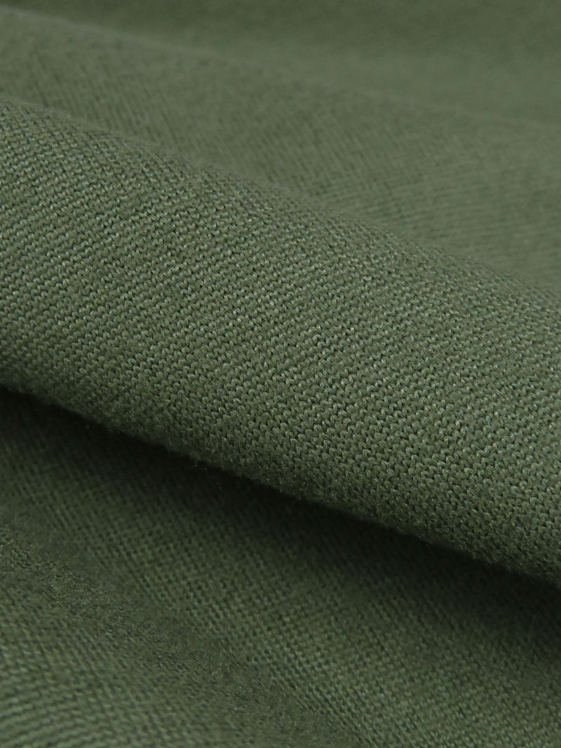 Olive Green Polyester/Lycra Double Brushed Knit 56W