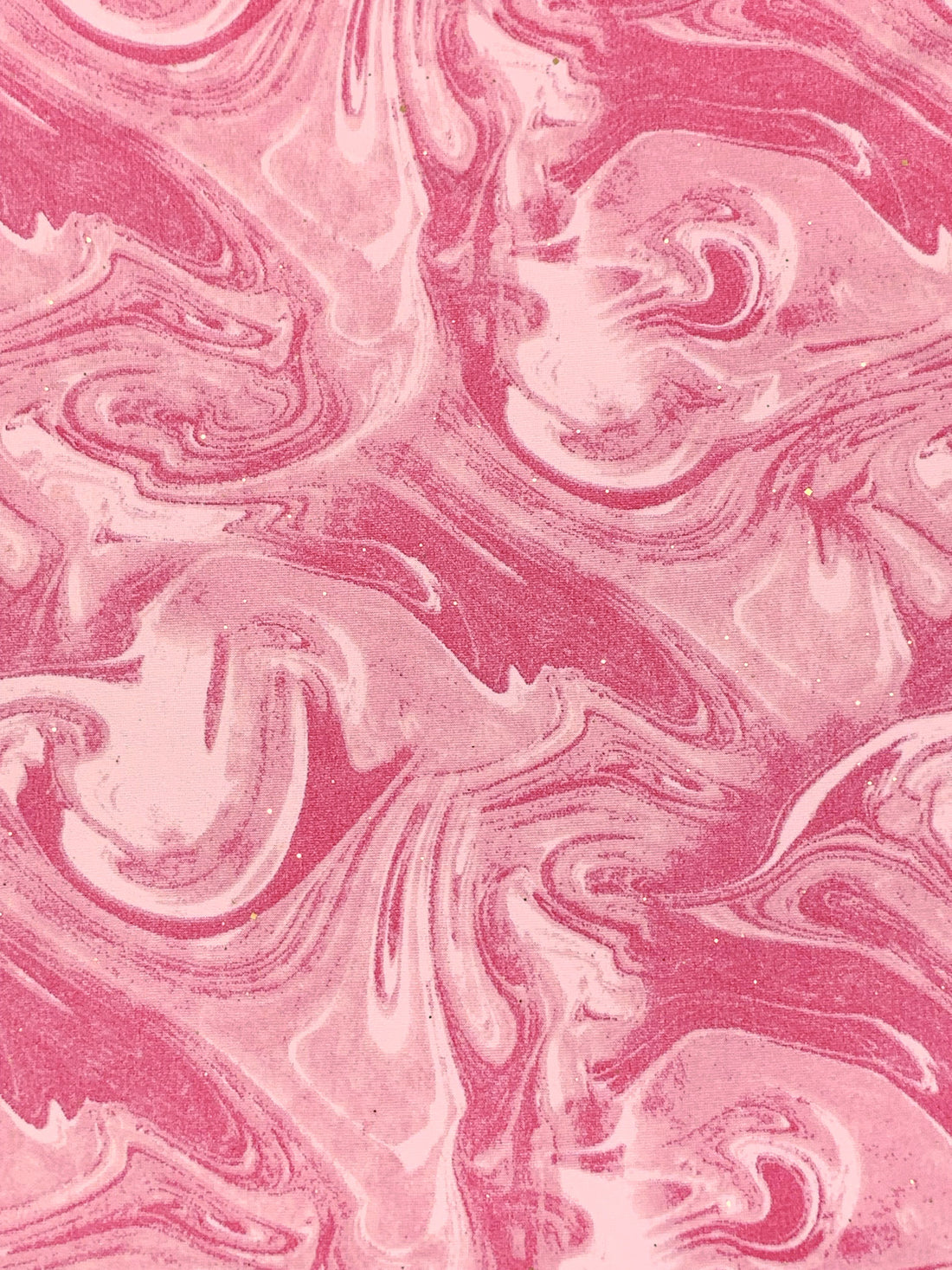 Cerise/Parrot Pink/Multi Polyester/Lycra Marble Print With Fused Glitter Double Brushed Knit 58W