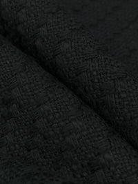 SOLD AS IS ONLY - Dark Cool Graphite Cotton/Rayon Boucle Suiting - NY Designer - 54W