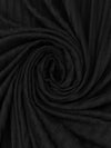 Black Polyester/Cotton/Lycra Wide Rib Knit 52W