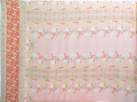 Pale Pink/Peach Yellow/White/Multi 100% Polyester Single Border Floral Framework Print Crepe Blouse Weight Woven 58W