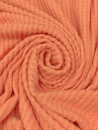 Dark Salmon Polyester/Lycra Brushed Waffle Knit 52W