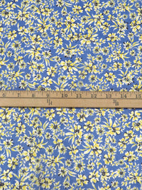 Cornflower/Lemon/White/Multi 100% Polyester Floral Print Chiffon 56W