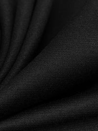 Black Polyester/Lycra Ponte Knit 58W