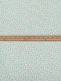 Cambridge Blue/White/Poppy Petal 100% Polyester Small Floral Print Bubble Crepe 59W