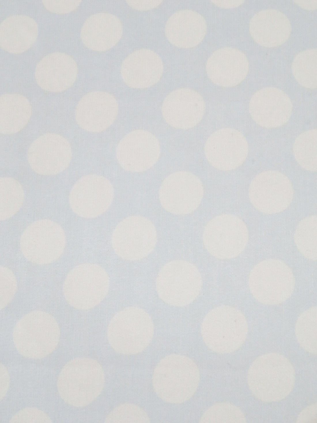 Palest Ice Blue/White 100% Silk Dot Print Georgette - Ralph Lauren - 43W