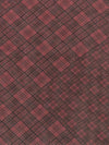 Cordovan Red/Tuscan Red/Black 100% Silk Plaid Print Chiffon - NY Designer - 53W