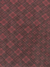 Cordovan Red/Tuscan Red/Black 100% Silk Plaid Print Chiffon - NY Designer - 53W